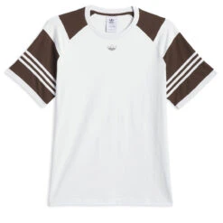 Adidas Tyshawn T-Shirt - Crystal White/Dark Brown