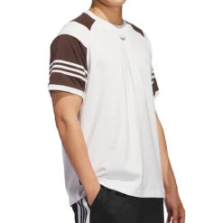 Adidas Tyshawn T-Shirt - Crystal White/Dark Brown -DADDIES Skate Gear 196476701715 3