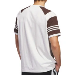 Adidas Tyshawn T-Shirt - Crystal White/Dark Brown -DADDIES Skate Gear 196476701715 4