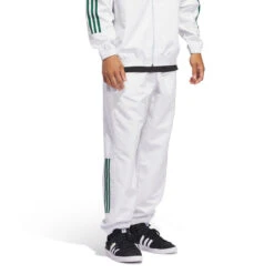 Adidas Gatsele Track Pants - Crystal White/Dark Green -DADDIES Skate Gear 196477310718 3