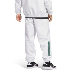 Adidas Gatsele Track Pants - Crystal White/Dark Green -DADDIES Skate Gear 196477310718 4