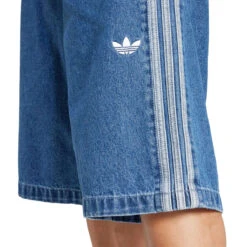 Adidas Denim Firebird Shorts - Medium Blue -DADDIES Skate Gear 196477358888 4
