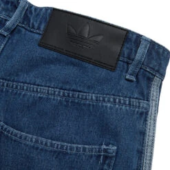 Adidas Denim Firebird Shorts - Medium Blue -DADDIES Skate Gear 196477358888 5