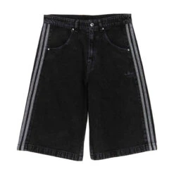 Adidas Denim Firebird Shorts - True Black Denim