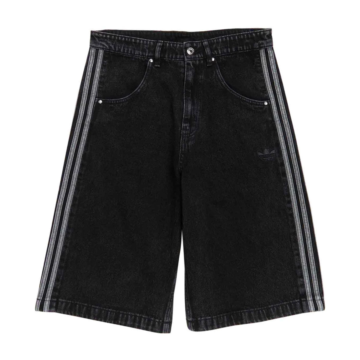 Adidas Denim Firebird Shorts - True Black Denim 3 Adidas Denim Firebird Shorts - True Black Denim