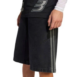 Adidas Denim Firebird Shorts - True Black Denim 10 Adidas Denim Firebird Shorts - True Black Denim -DADDIES Skate Gear 196477436036 4