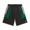 Adidas Football Shorts - Black/Dark Green/White -DADDIES Skate Gear 196477510606 1