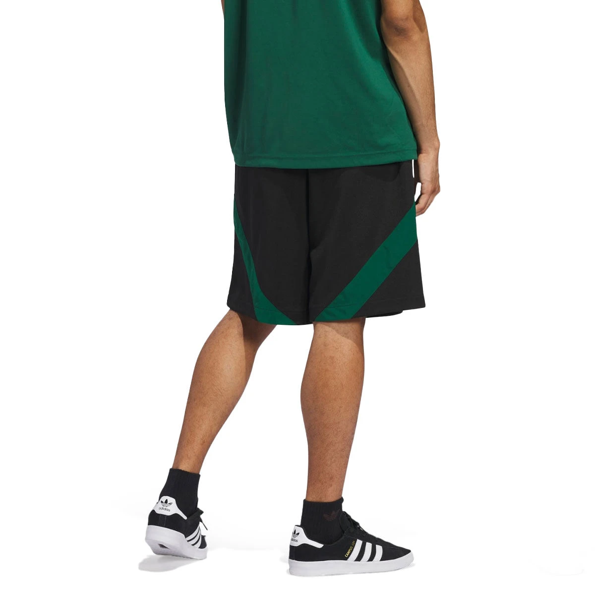 Adidas Football Shorts - Black/Dark Green/White 6 Adidas Football Shorts - Black/Dark Green/White - Image 4
