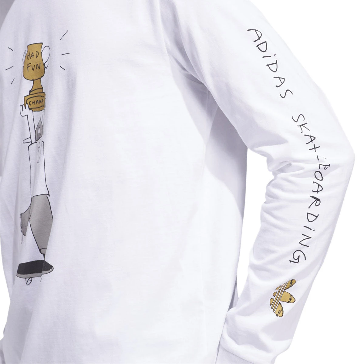 Adidas HJ Champ Long Sleeve T-Shirt - White 7 Adidas HJ Champ Long Sleeve T-Shirt - White - Image 5