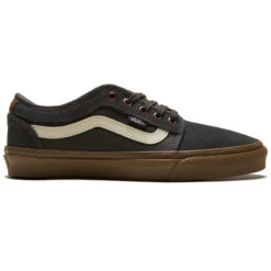 Vans Chukka Low Sidestripe Shoes - Herringbone Dark Grey/Gum