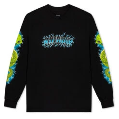 RIPNDIP Skull And Bones Long Sleeve T-Shirt - Black
