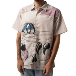 RIPNDIP Metal Claw Button Up Shirt - Bone -DADDIES Skate Gear 196647139422 4