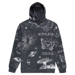 RIPNDIP Nermal Domination Hoodie - Black Vintage