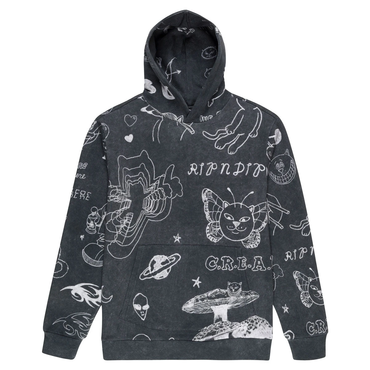 RIPNDIP Nermal Domination Hoodie - Black Vintage 3 RIPNDIP Nermal Domination Hoodie - Black Vintage