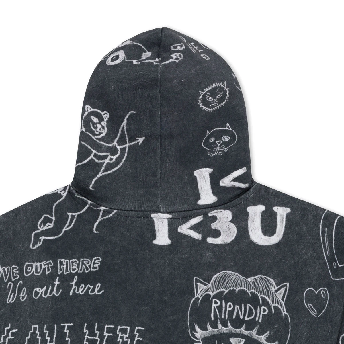 RIPNDIP Nermal Domination Hoodie - Black Vintage 5 RIPNDIP Nermal Domination Hoodie - Black Vintage - Image 3