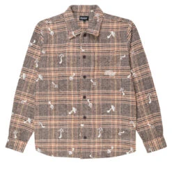 RIPNDIP Euphoria Button Up Plaid Jacket - Brown Plaid