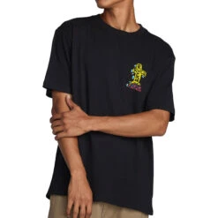 RVCA Barbacross T-Shirt - Black -DADDIES Skate Gear 196752212942 3