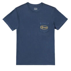 RVCA Contact Scripts Pocket T-Shirt - Moody Blue