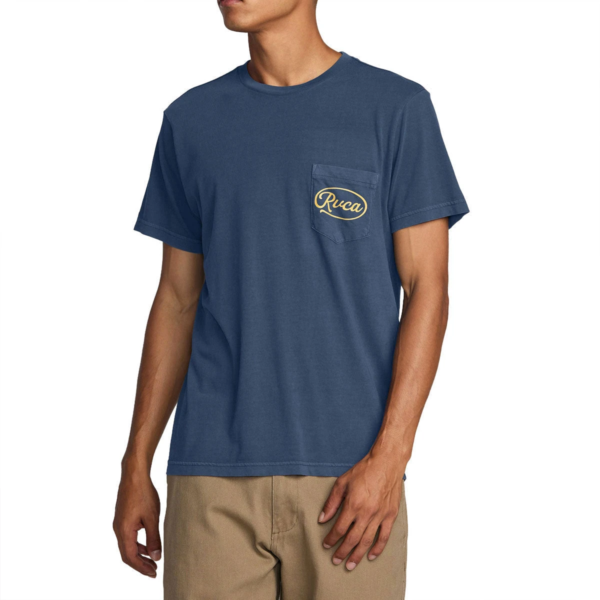 RVCA Contact Scripts Pocket T-Shirt - Moody Blue 4 RVCA Contact Scripts Pocket T-Shirt - Moody Blue - Image 2