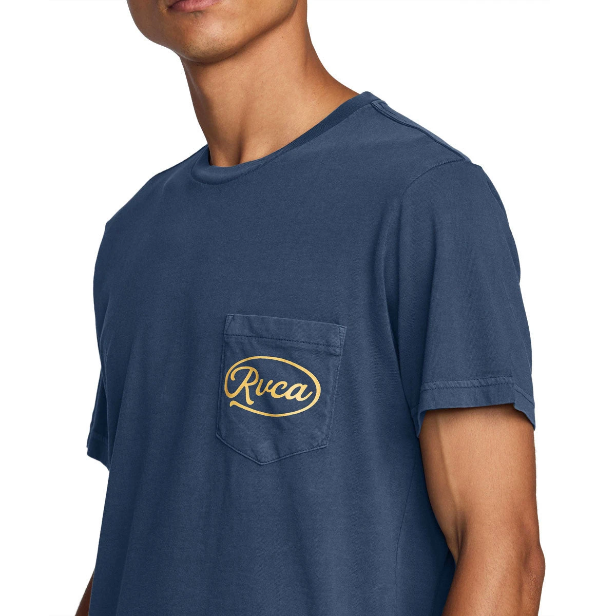 RVCA Contact Scripts Pocket T-Shirt - Moody Blue 5 RVCA Contact Scripts Pocket T-Shirt - Moody Blue - Image 3