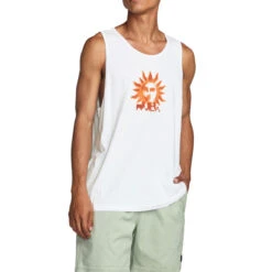 RVCA Sunrex Tank Top - White -DADDIES Skate Gear 196752215448 3