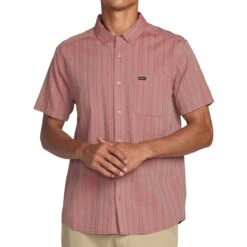 RVCA Thatll Do Stripe Shirt - Pale Mauve