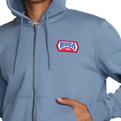 RVCA Supplier Zip Hoodie - Vintage Navy -DADDIES Skate Gear 196752222446 3