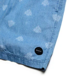 RVCA Escape Elastic Chambray 17 Shorts - Washed Chambray -DADDIES Skate Gear 196752226048 3