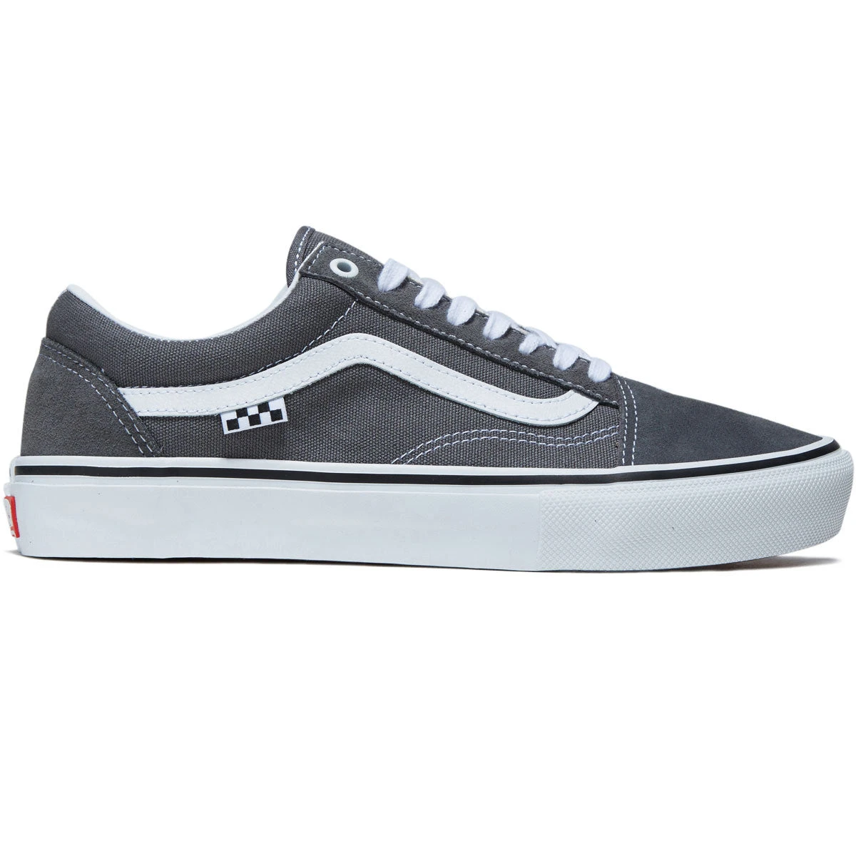 Vans Skate Old Skool Shoes - Pewter/White 3 Vans Skate Old Skool Shoes - Pewter/White