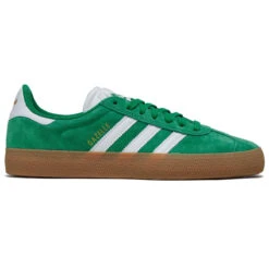 Adidas Gazelle ADV Shoes - Green/Ftwr White/Gold Metallic