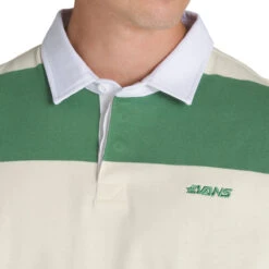 Vans Ward Stripe Rugby Long Sleeve Knit Shirt - Fairway/Lemon Icing -DADDIES Skate Gear 197643402251 3