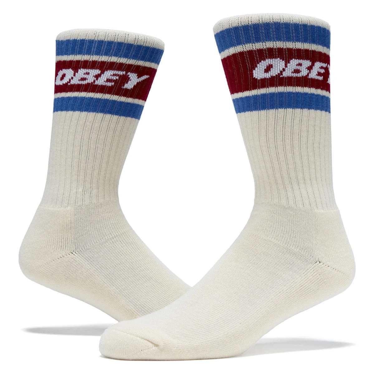 Obey Cooper II Socks - Unbleached/Rhubarb 4 Obey Cooper II Socks - Unbleached/Rhubarb - Image 2