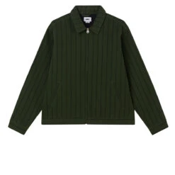 Obey Stripe Zip Up Jacket - Duffle Bag Multi