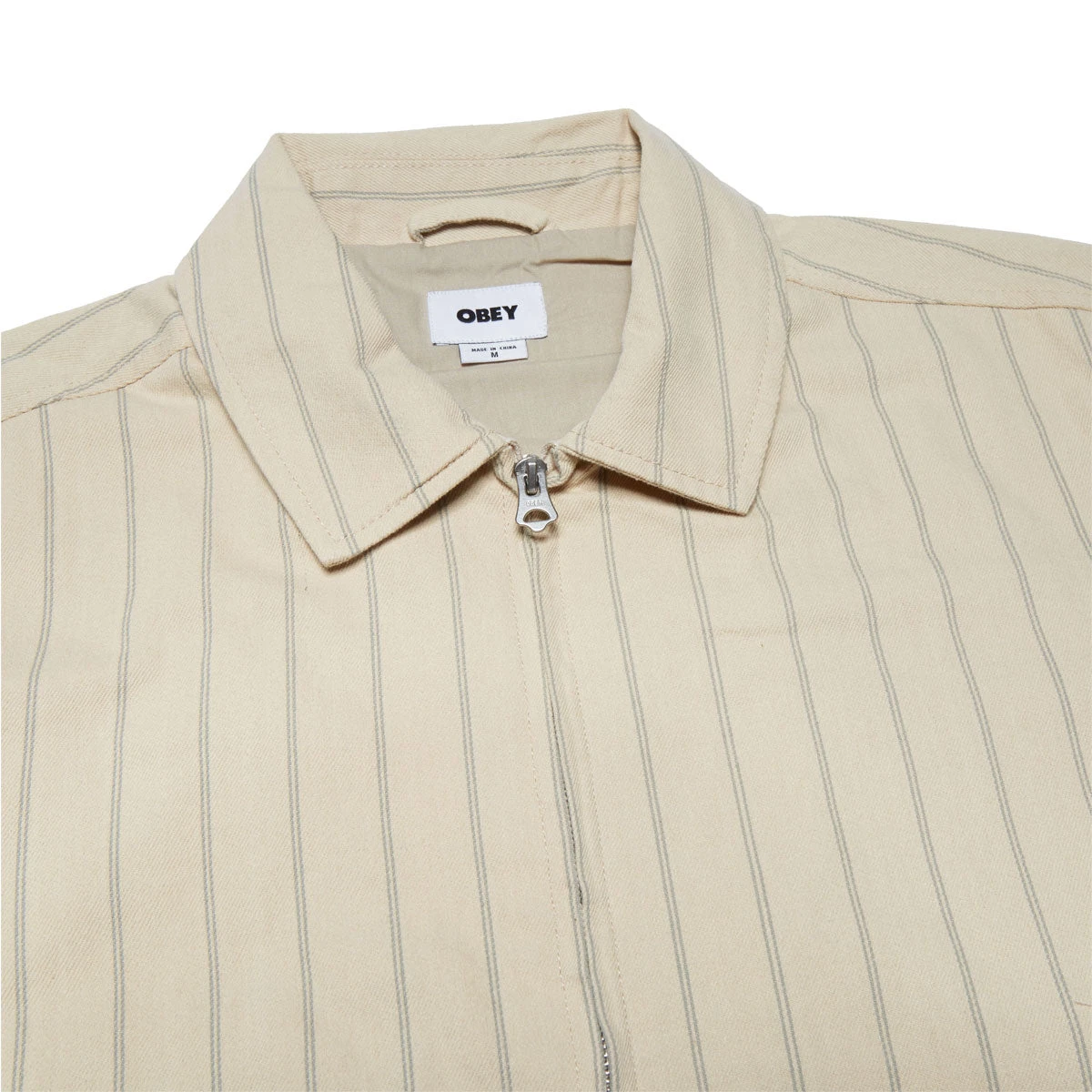 Obey Stripe Zip Up Jacket - Pelican Multi 6 Obey Stripe Zip Up Jacket - Pelican Multi - Image 4