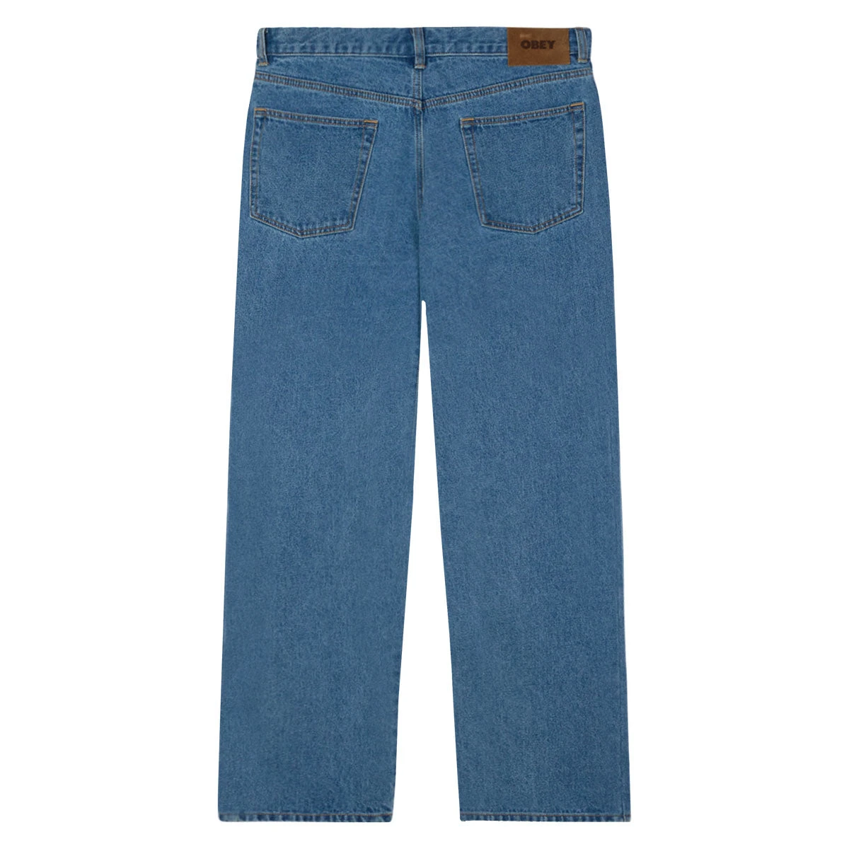 Obey Classic Baggy Denim Jeans - Light Indigo 4 Obey Classic Baggy Denim Jeans - Light Indigo - Image 2