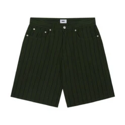 Obey Stripe Baggy Denim Shorts - Duffle Bag Multi