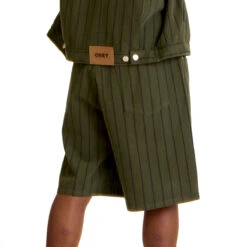 Obey Stripe Baggy Denim Shorts - Duffle Bag Multi -DADDIES Skate Gear 197812108694 4