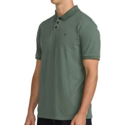 Volcom Sitestone Polo Shirt - Light Olive -DADDIES Skate Gear 198433033969 3
