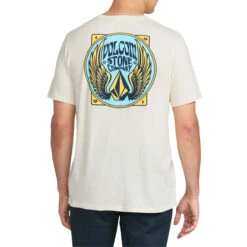 Volcom Dactyl T-Shirt - Off White/Heather -DADDIES Skate Gear 198433044422 4