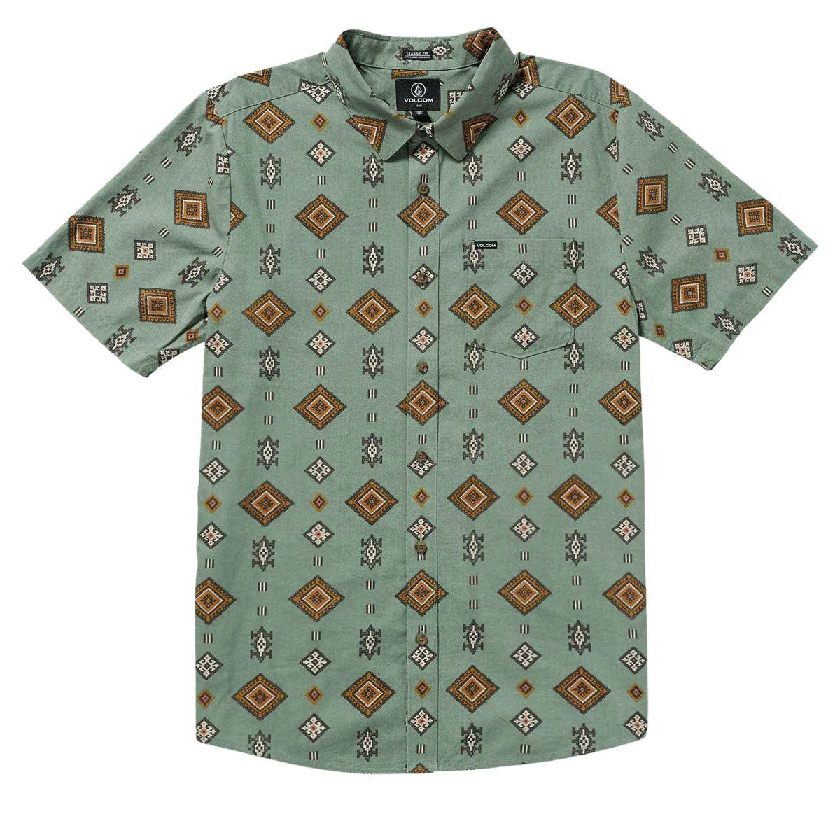 Volcom Desert Dobby Shirt - Light Olive 6 Volcom Desert Dobby Shirt - Light Olive - Image 4