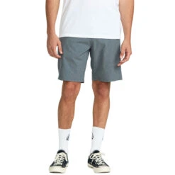Volcom Joythriller Hybrid 19 Shorts - Dark Slate -DADDIES Skate Gear 198433048246 3