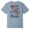 Brixton X Coors Canyon T-Shirt - Dusty Blue -DADDIES Skate Gear 199027001784 1
