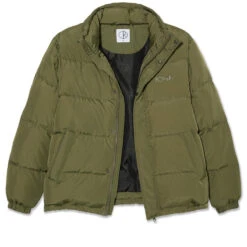 Polar Basic Puffer Jacket - Army Green -DADDIES Skate Gear 5056336688844 3