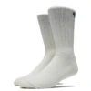 Polar Large Rib College Logo Socks - Cloud White -DADDIES Skate Gear 5063623001330 1