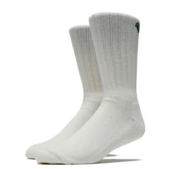 Polar Large Rib College Logo Socks - Cloud White