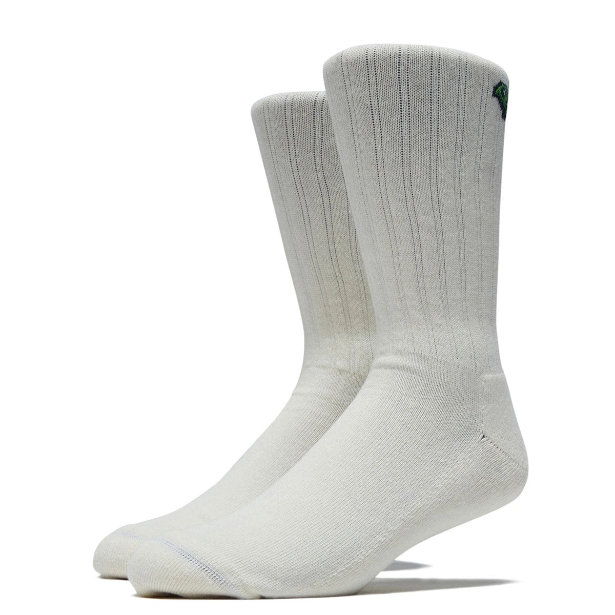 Polar Large Rib College Logo Socks - Cloud White 3 Polar Large Rib College Logo Socks - Cloud White