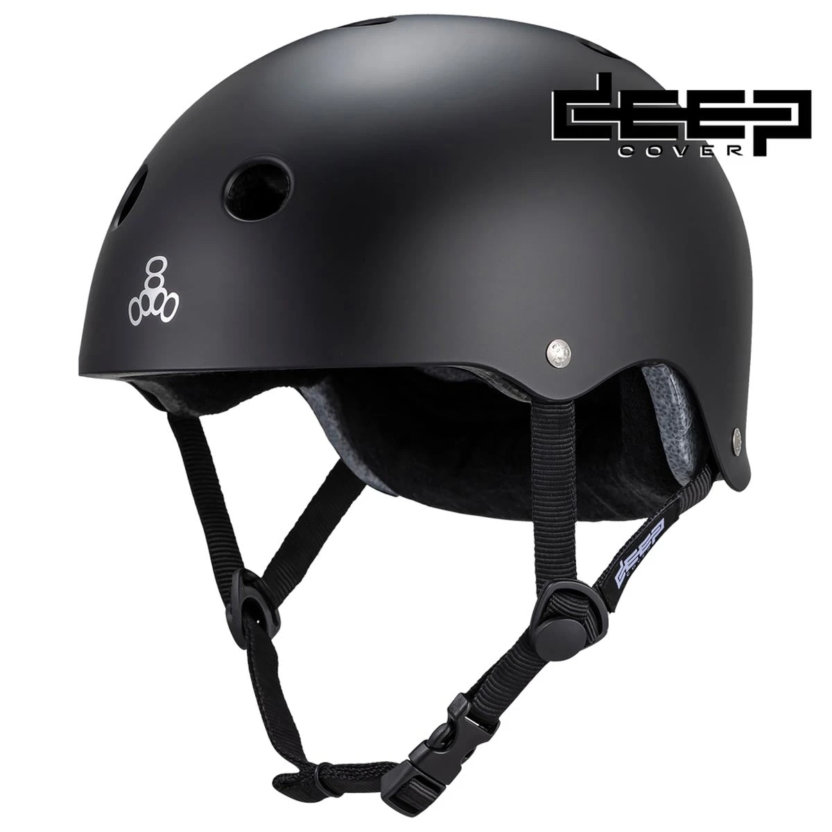 Triple Eight Deep Cover Helmet - Black Matte 3 Triple Eight Deep Cover Helmet - Black Matte