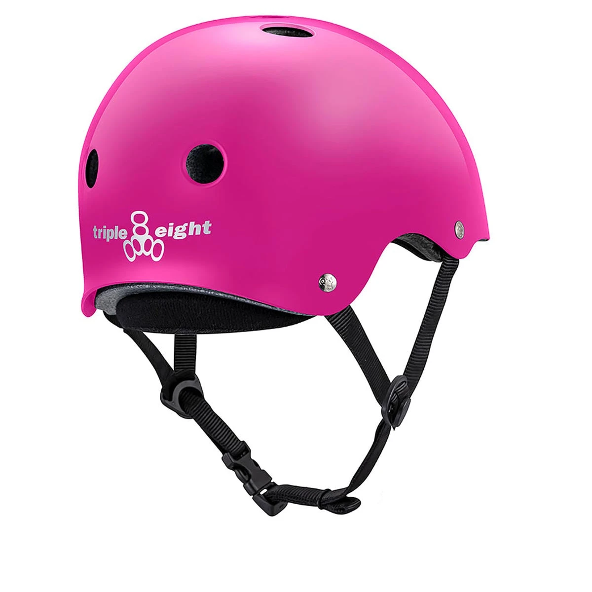Triple Eight Deep Cover Helmet - Pink Glossy 4 Triple Eight Deep Cover Helmet - Pink Glossy - Image 2