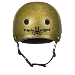 Triple Eight Deep Cover Helmet - Gold Glitter -DADDIES Skate Gear 604352038669 3