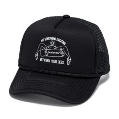 Jenkem Legs Trucker Hat - Black/Black